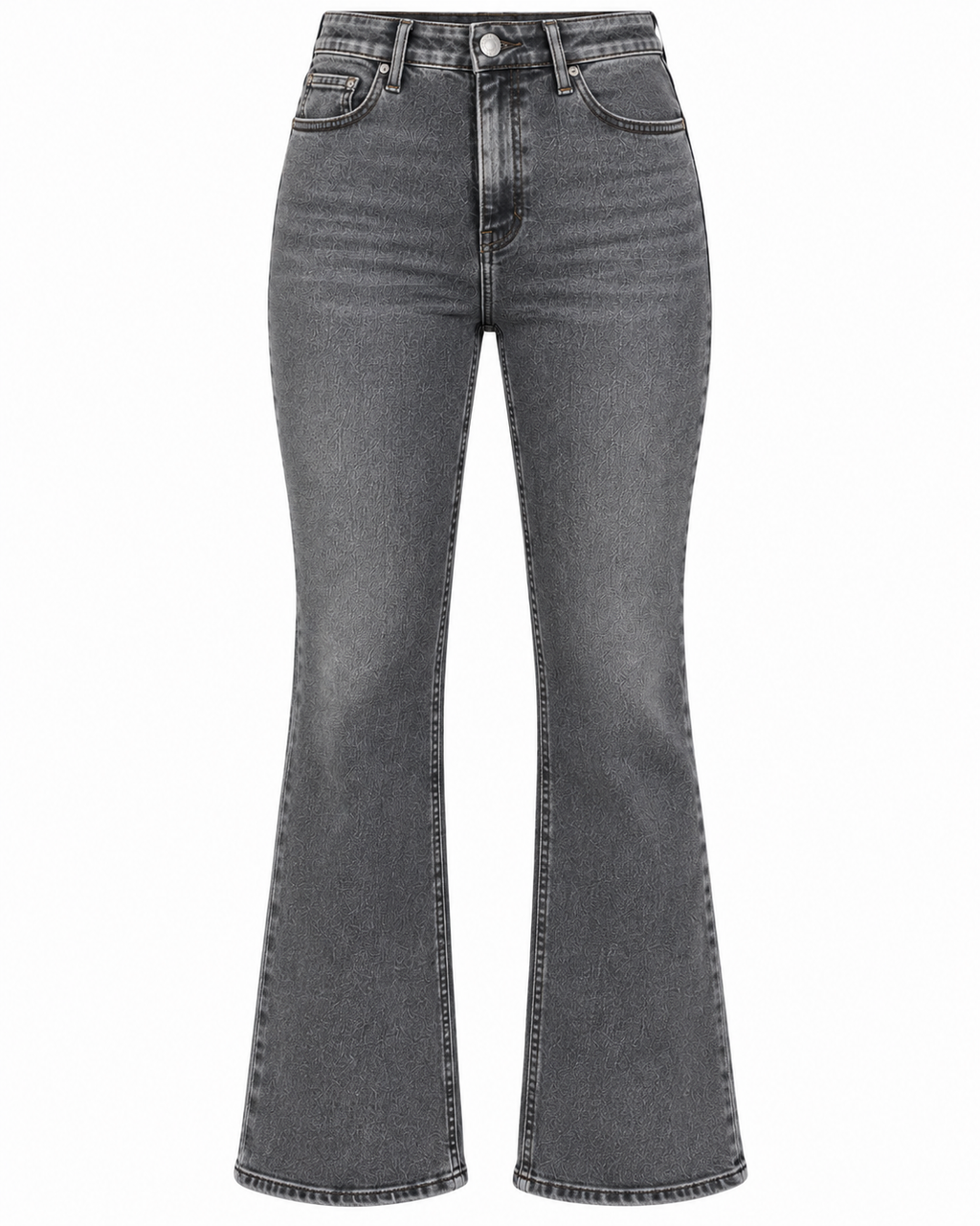 Vintage Grey High Waisted Flare Jeans