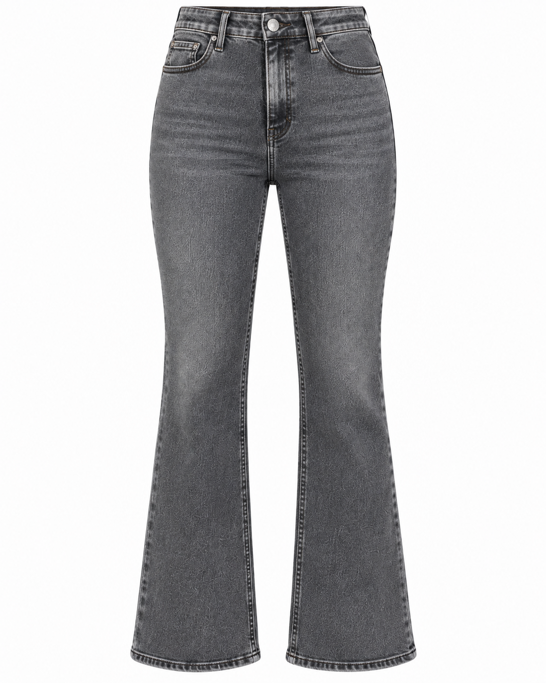 Vintage Grey High Waisted Flare Jeans