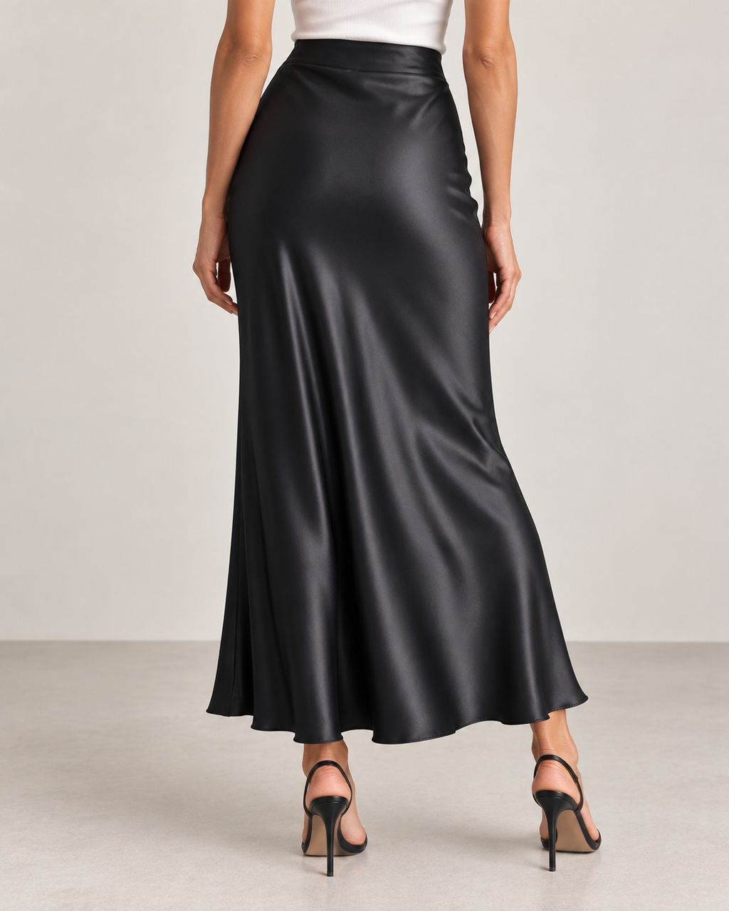 Midnight - Satin Slip Maxi Skirt