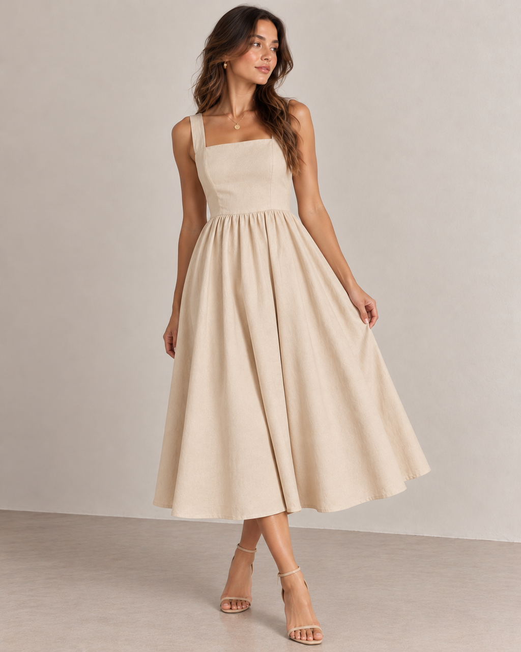 Mila Midi Dress - Ecru