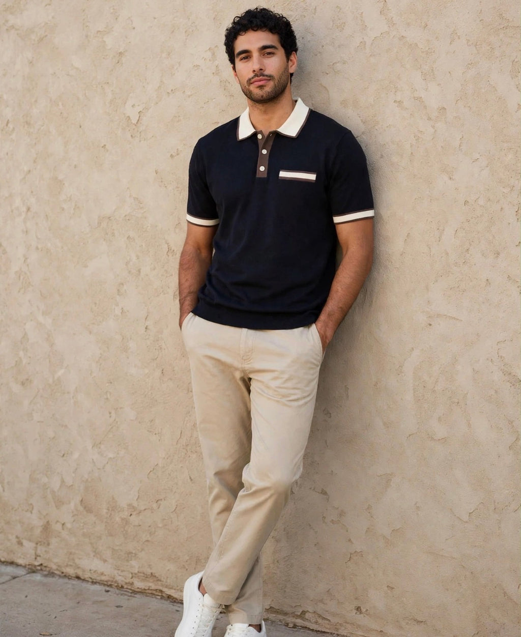 Croft Merino Polo - Ink Navy