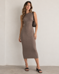 Aurelia Cotton Cashmere Ribbed Midi Dress