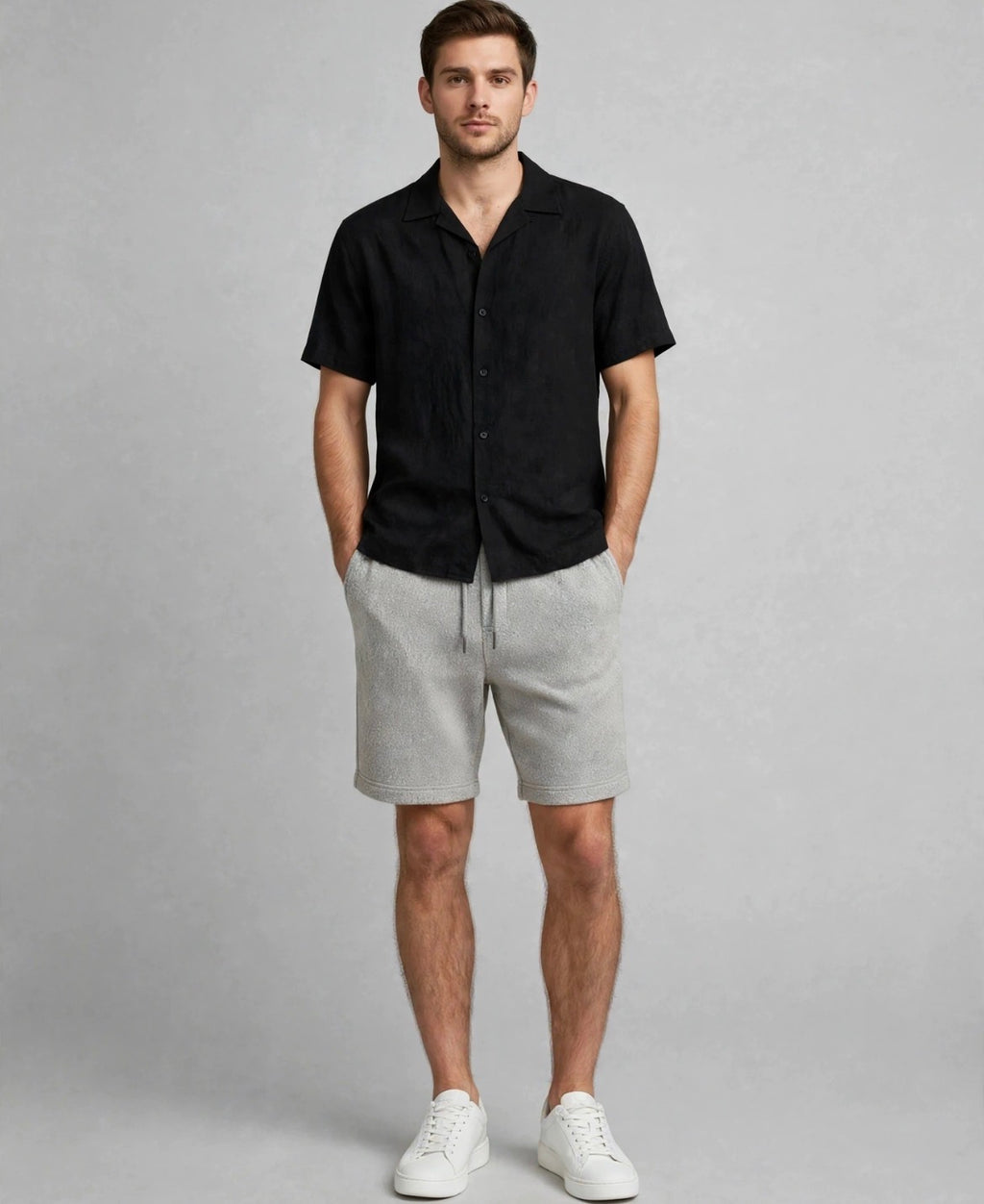Stone - Monaco Textured Drawstring Shorts