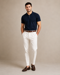 Navy - Knit Polo