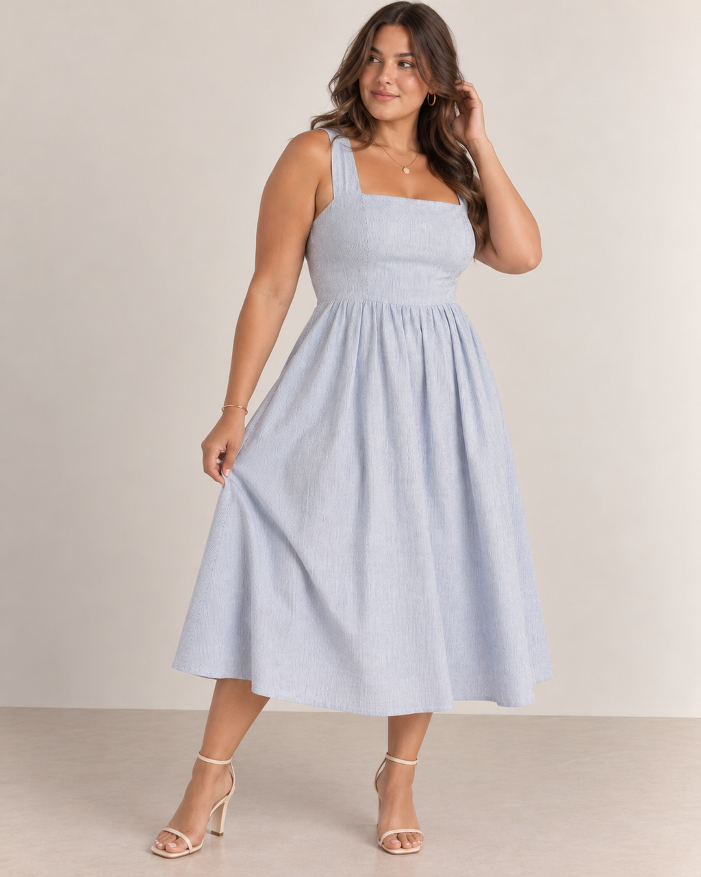 Mila Midi Dress - Powder Blue