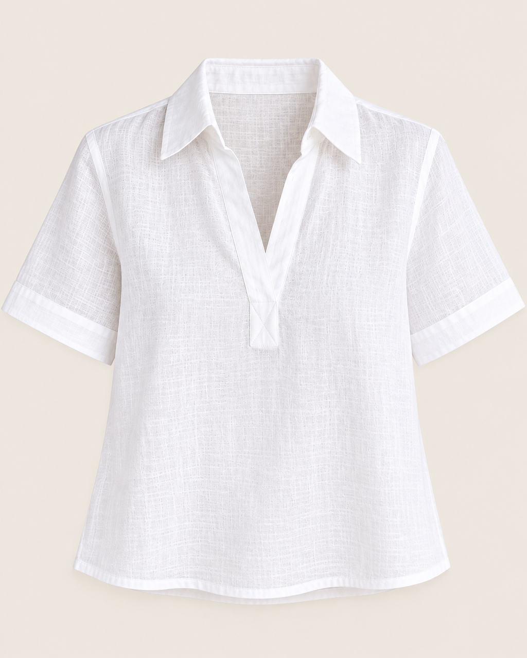Cloud White - Linen Popover Shirt