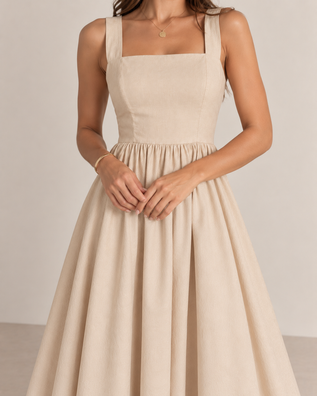 Mila Midi Dress - Ecru