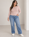 Blush - Ribbed Knit Long Sleeve
