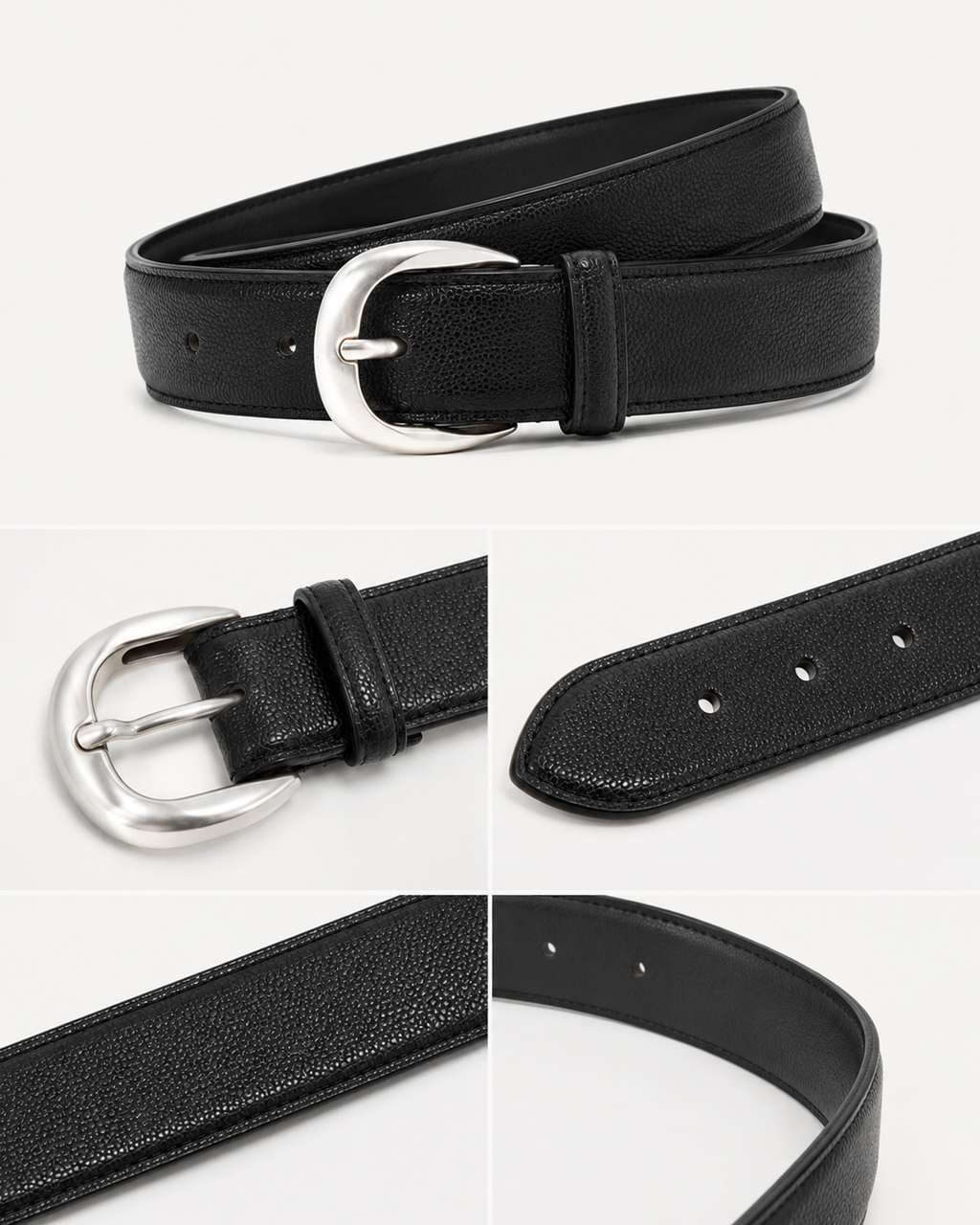 The Pierce Belt Leather in Black