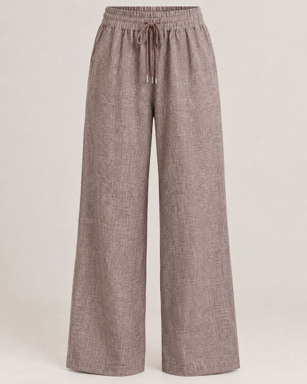 Mocha - Linen Drawstring Pant