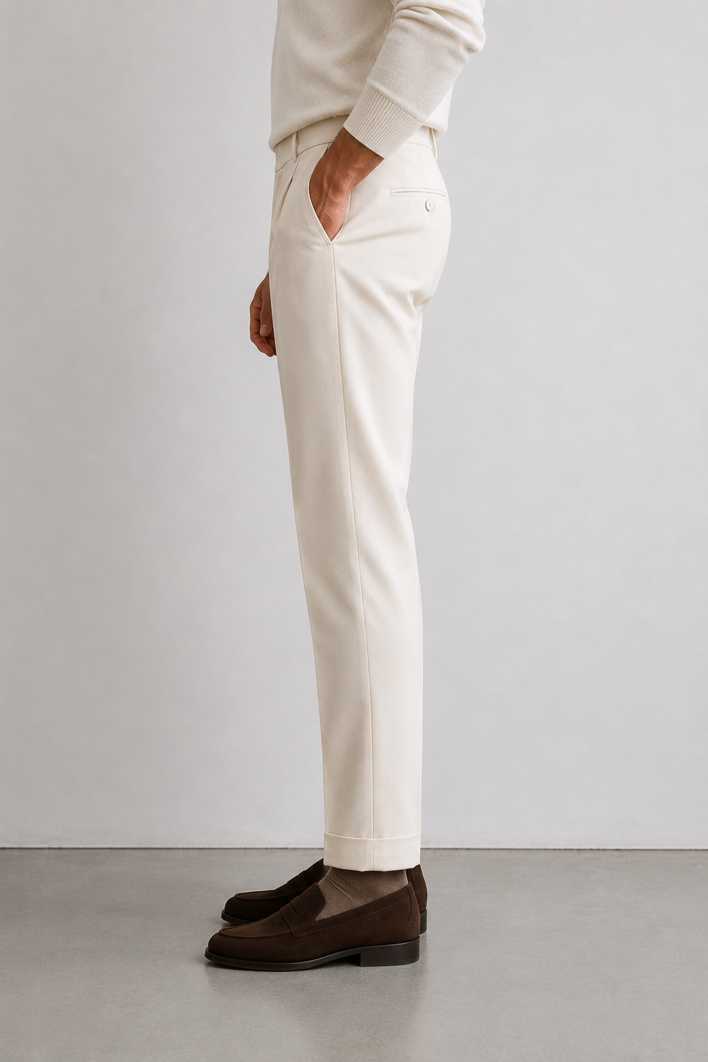 Milano Tailored  Trousers - Ecru