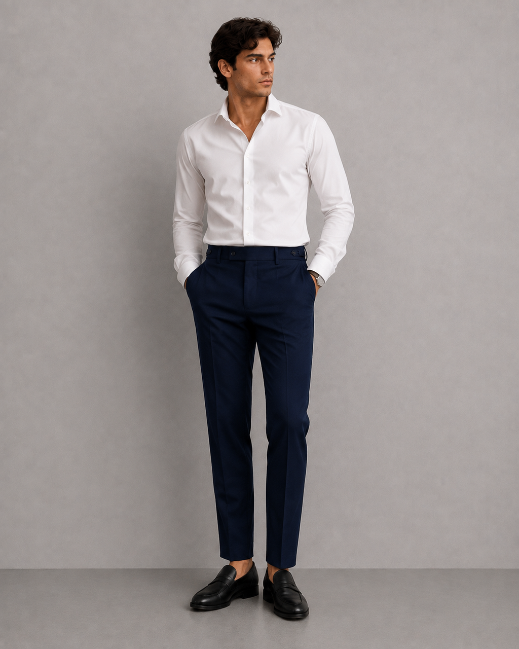 Navy - Milano Tailored Trousers