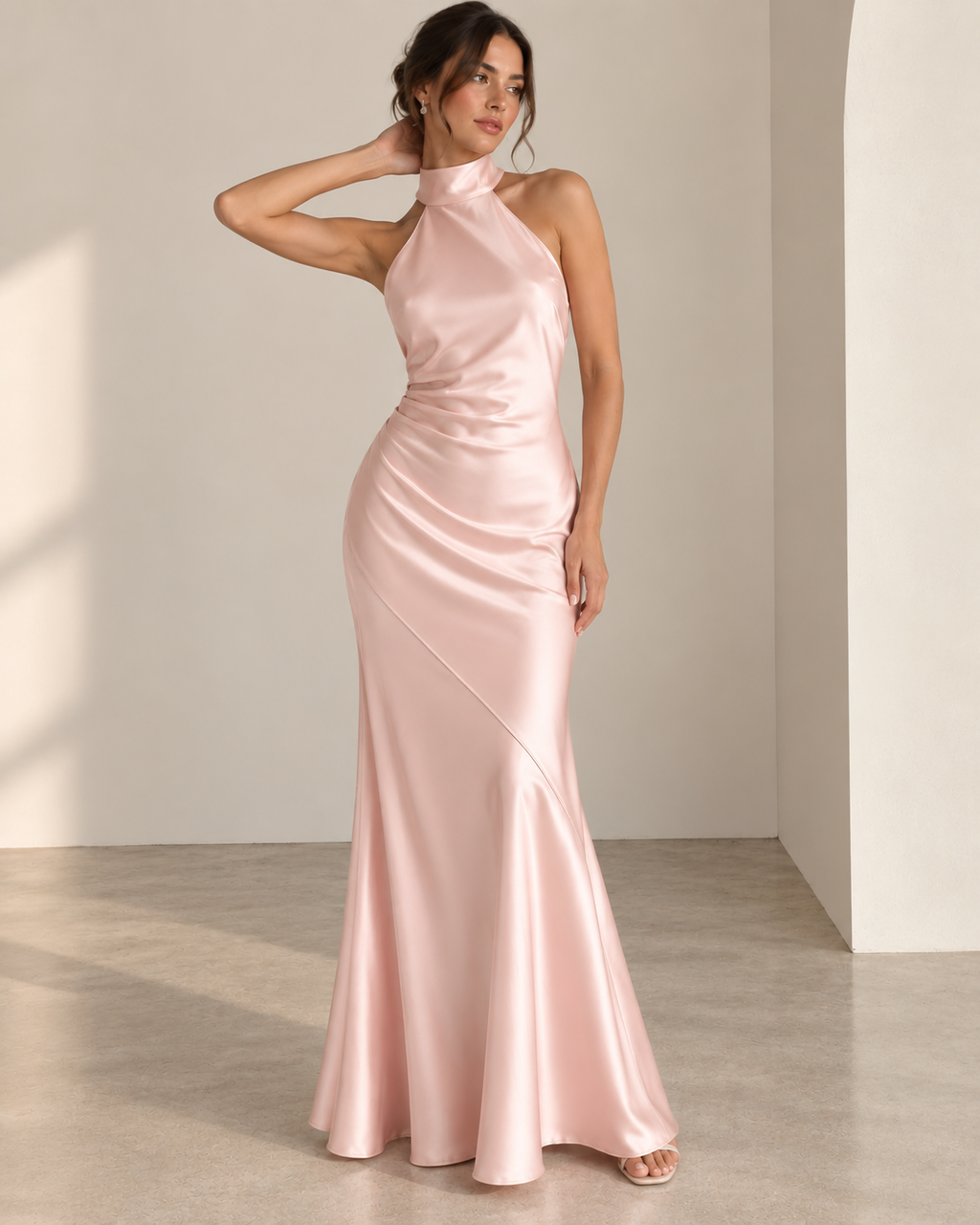 Gia Halter Dress - Blush