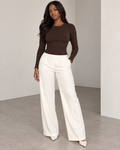 Espresso - Ribbed Knit Long Sleeve