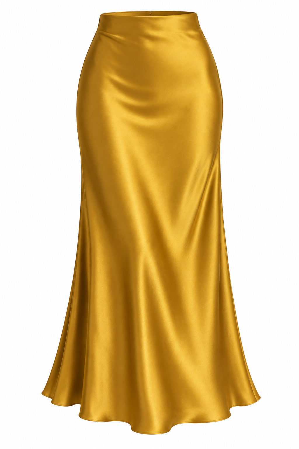 Mustard - Satin Slip Maxi Skirt