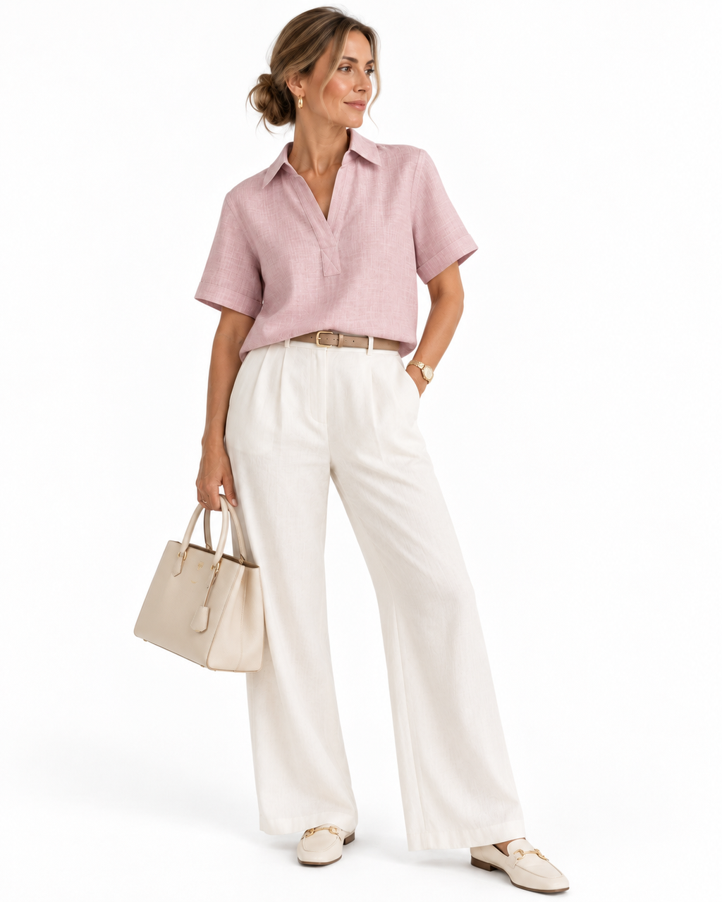 Blush - Linen Popover Shirt