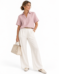 Blush - Linen Popover Shirt