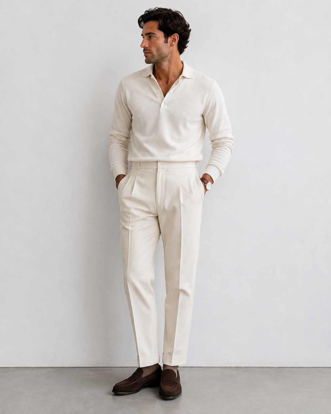 Milano Tailored  Trousers - Ecru