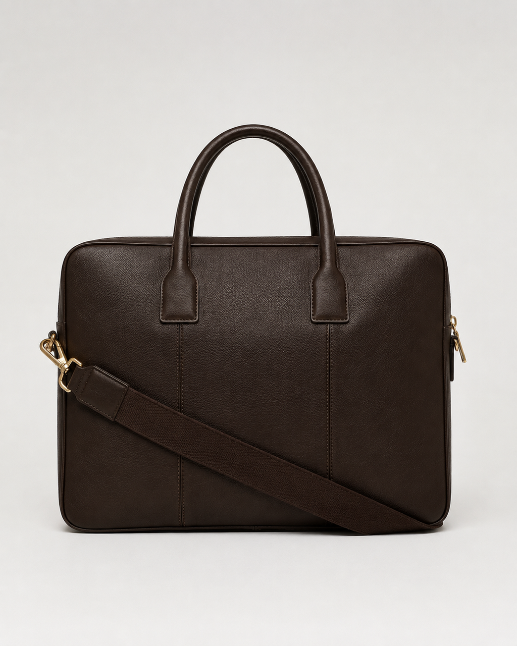 The Barr Briefcase - Leather in Espresso