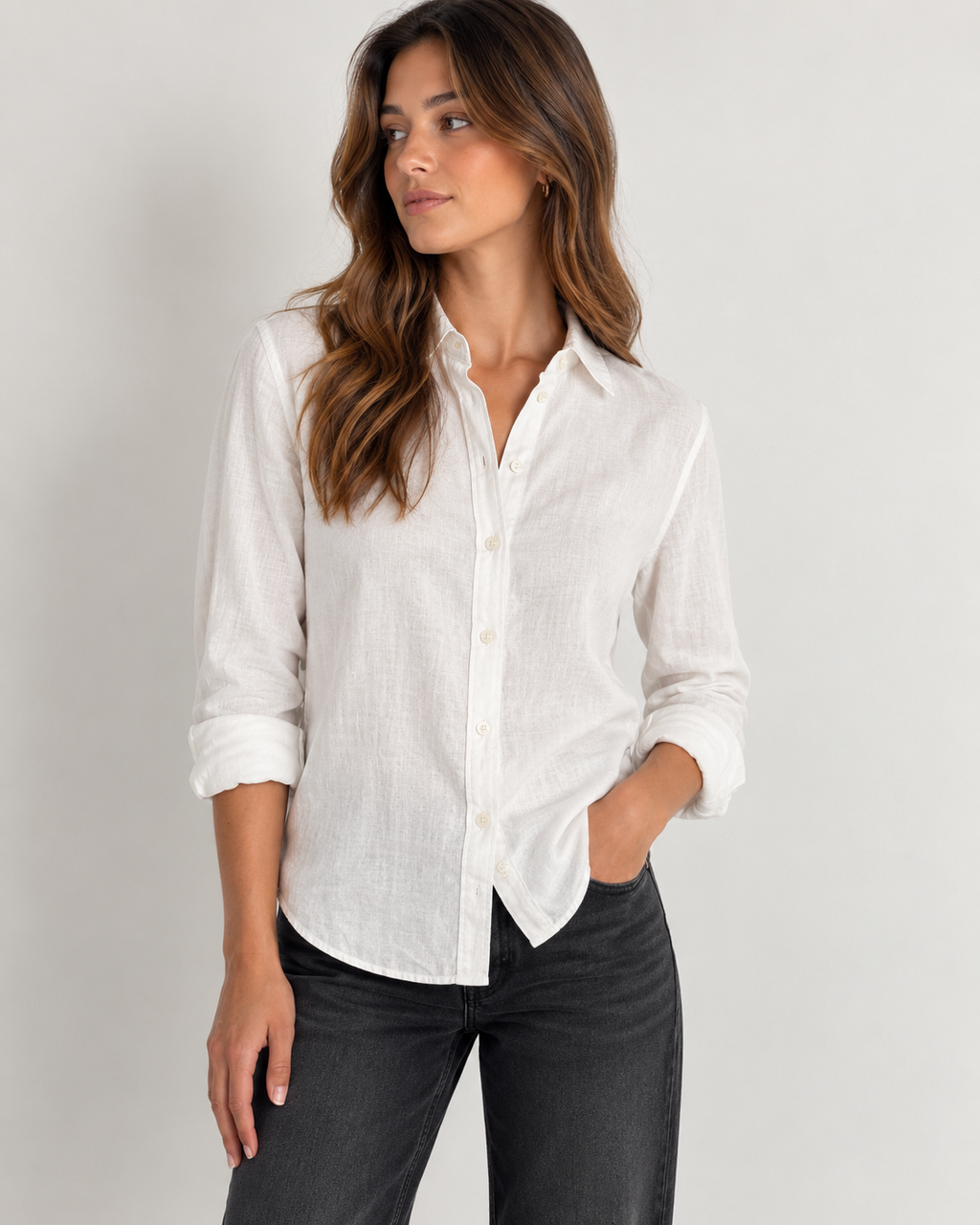The Bianca  Shirt - Soft White