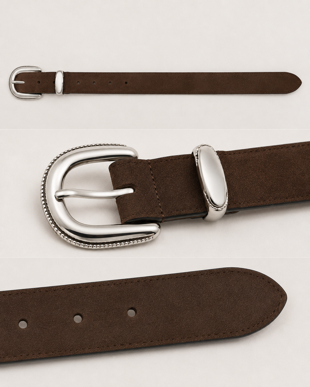The Arizona Suede Belt - Chocolate Brown