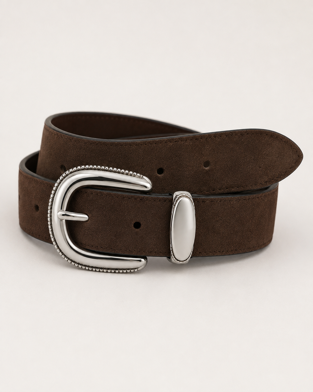 The Arizona Suede Belt - Chocolate Brown