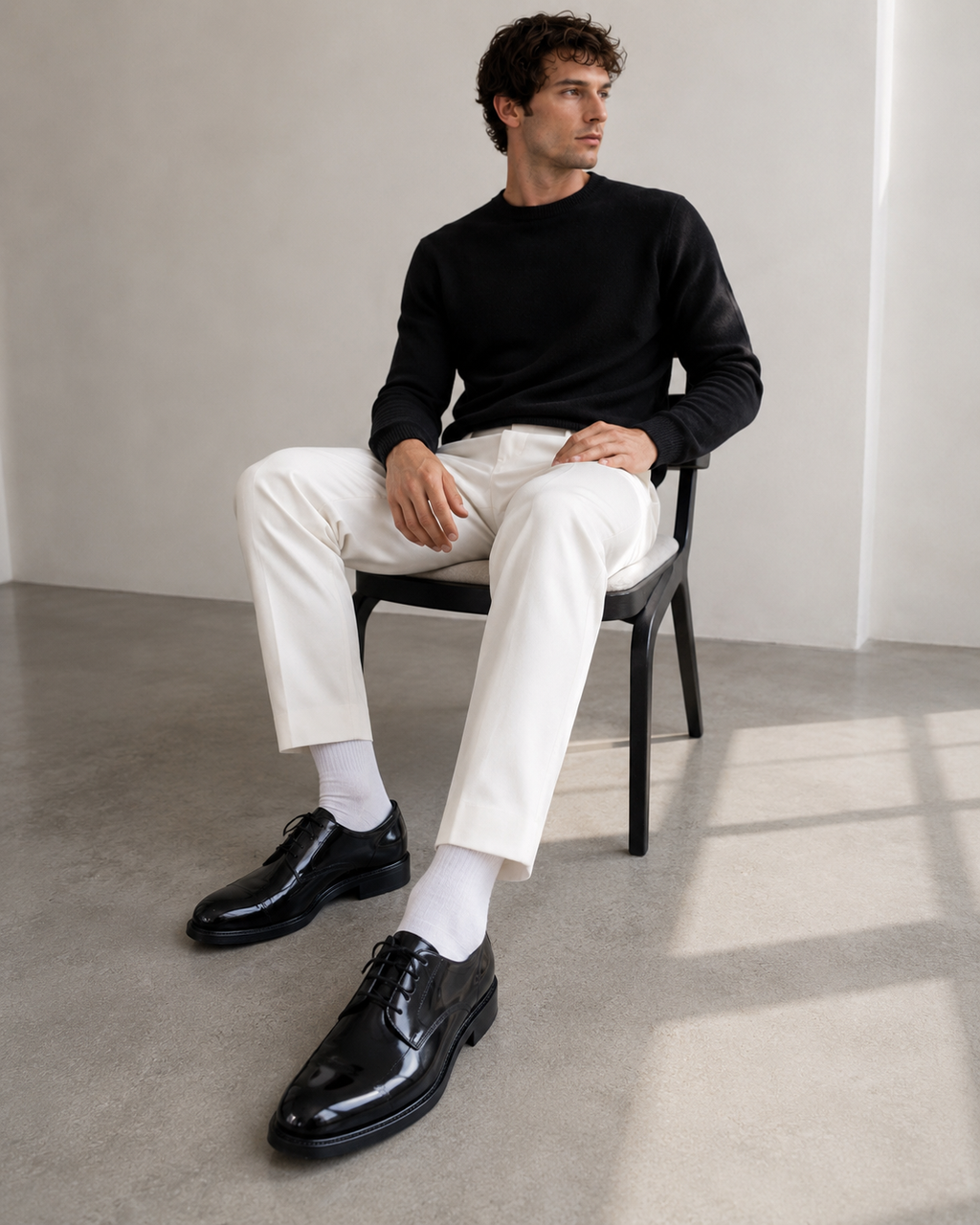 The Black Patent Oxford