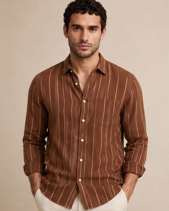 Cocoa - Double Pocket Linen Shirt