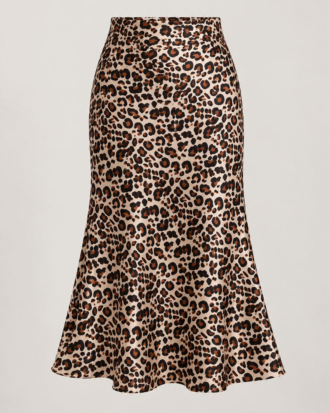 Leopard -  Satin Slip Midi Skirt