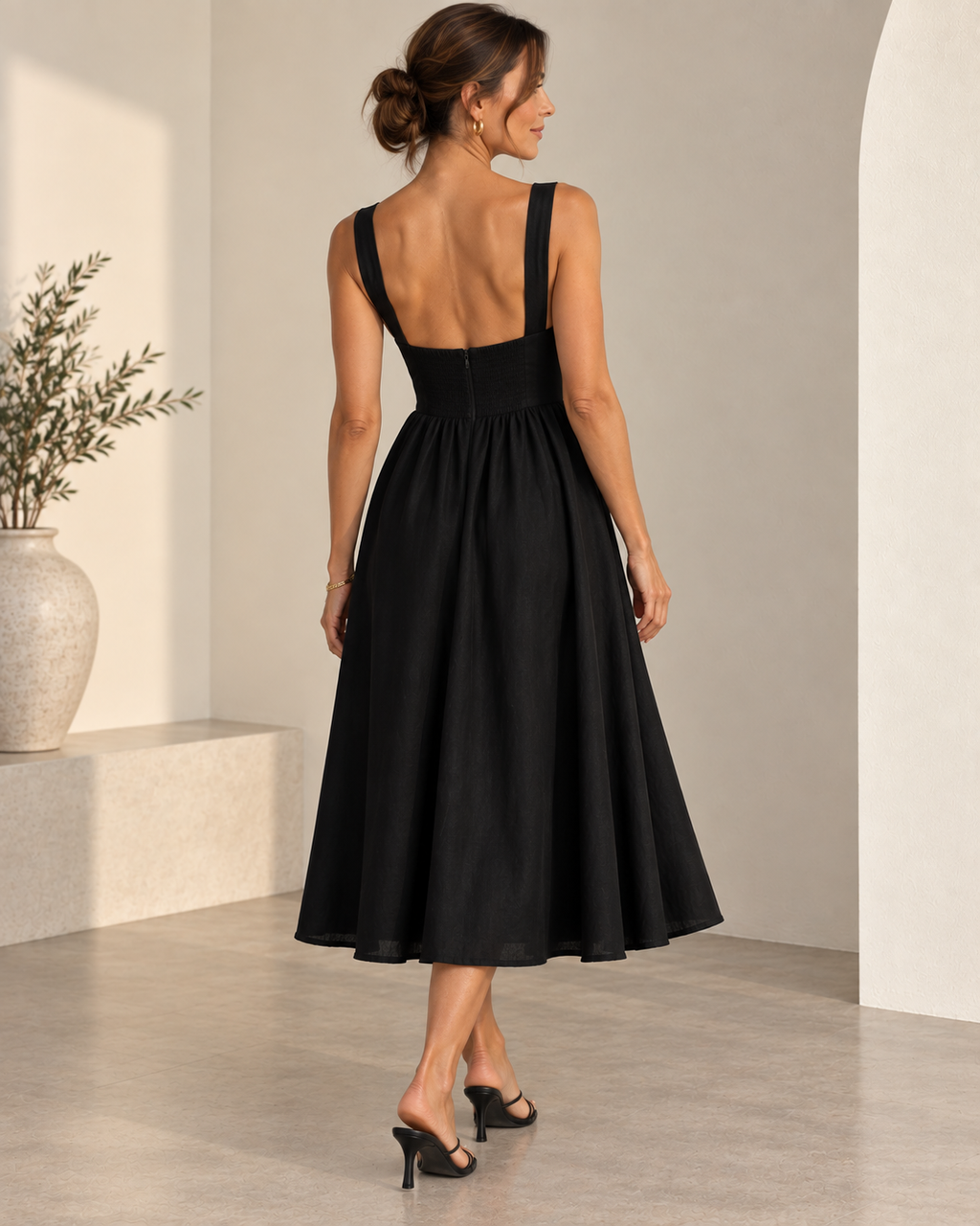 Mila Midi Dress - Black