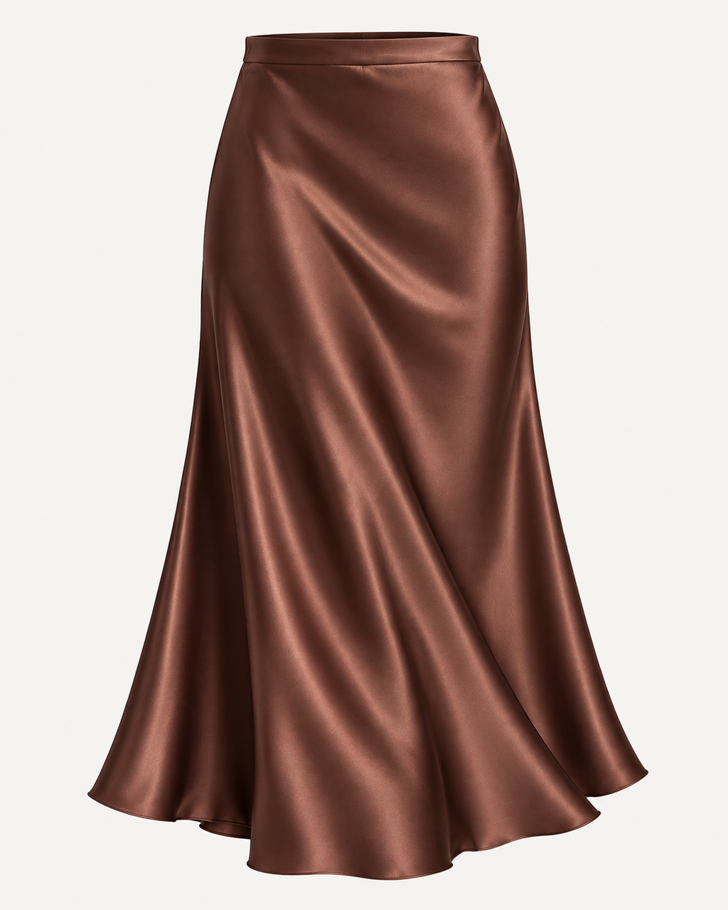 Espresso - Satin Slip Midi Skirt