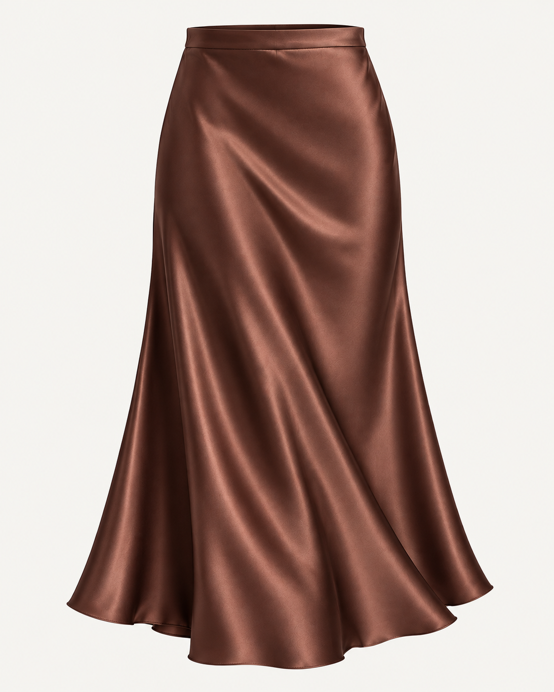 Espresso - Satin Slip Midi Skirt