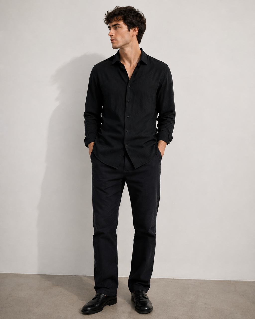 Noir - Linen Casual Shirt