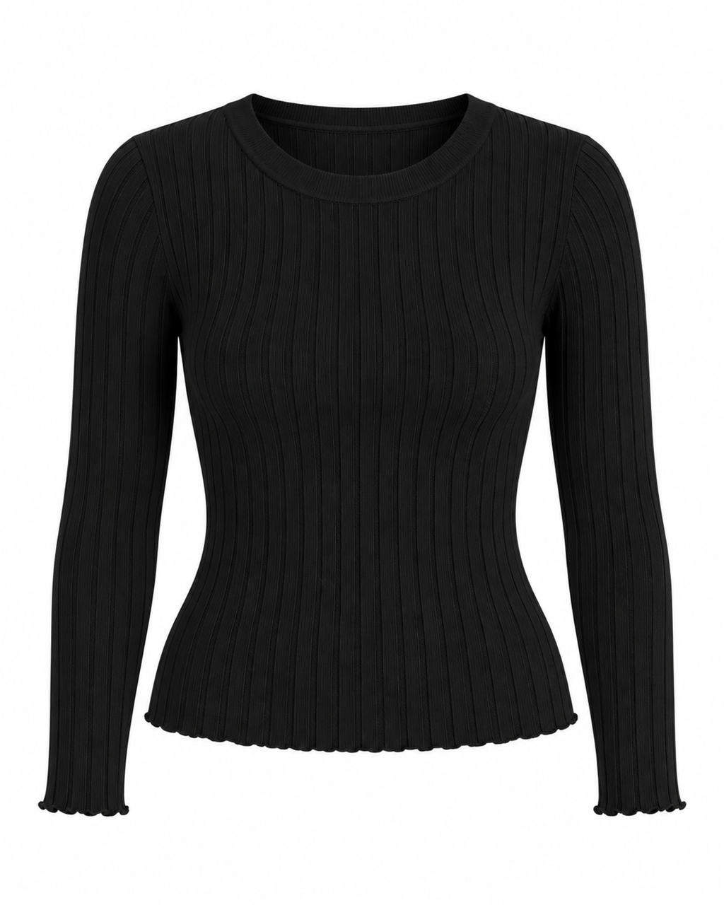 Midnight - Ribbed Knit Long Sleeve