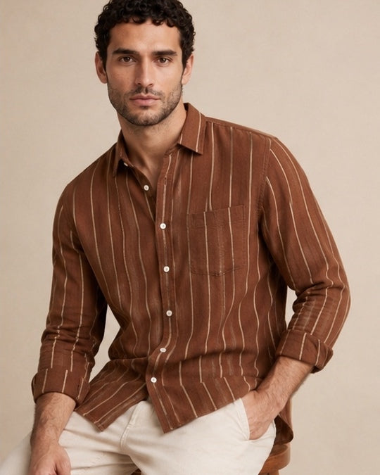 Cocoa - Double Pocket Linen Shirt