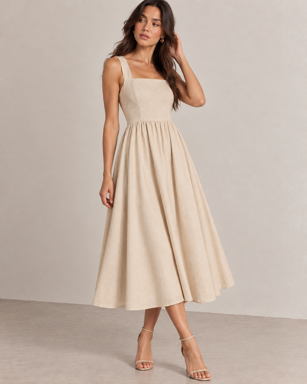 Mila Midi Dress - Ecru