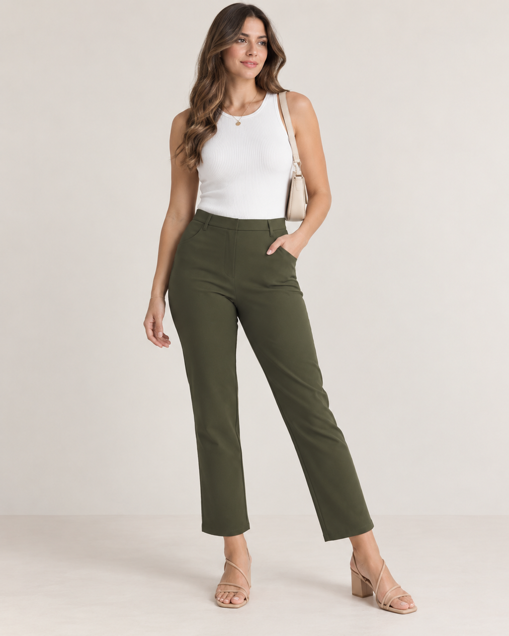 Olive - Flare Pant