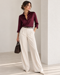 Oxblood - Silk Effect Blouse