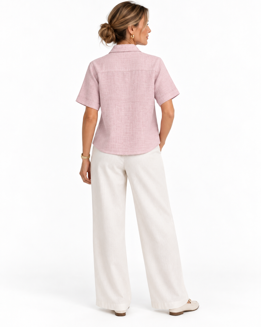 Blush - Linen Popover Shirt