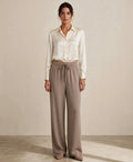 Sophia - Silk Drawstring Pants  DUNE