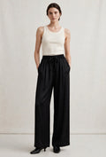 Sophia - Silk Drawstring Black