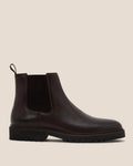 Bota Chelsea The Picks Club modelo The Hadley en cuero color espresso con suela de goma dentada y paneles elásticos